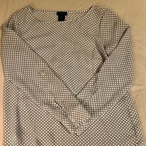 Ann Taylor Factory Petite Blouse - Black & White